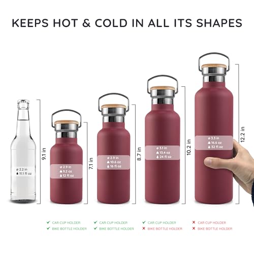 Bambaw 32 oz Water Bottle | Insulated Water Bottles | Water Bottle Stainless Steel | Insulated Travel Water Bottle | Insulated Water Bottle | Stainless Steel Water Bottles | 1 Liter Water Bottles