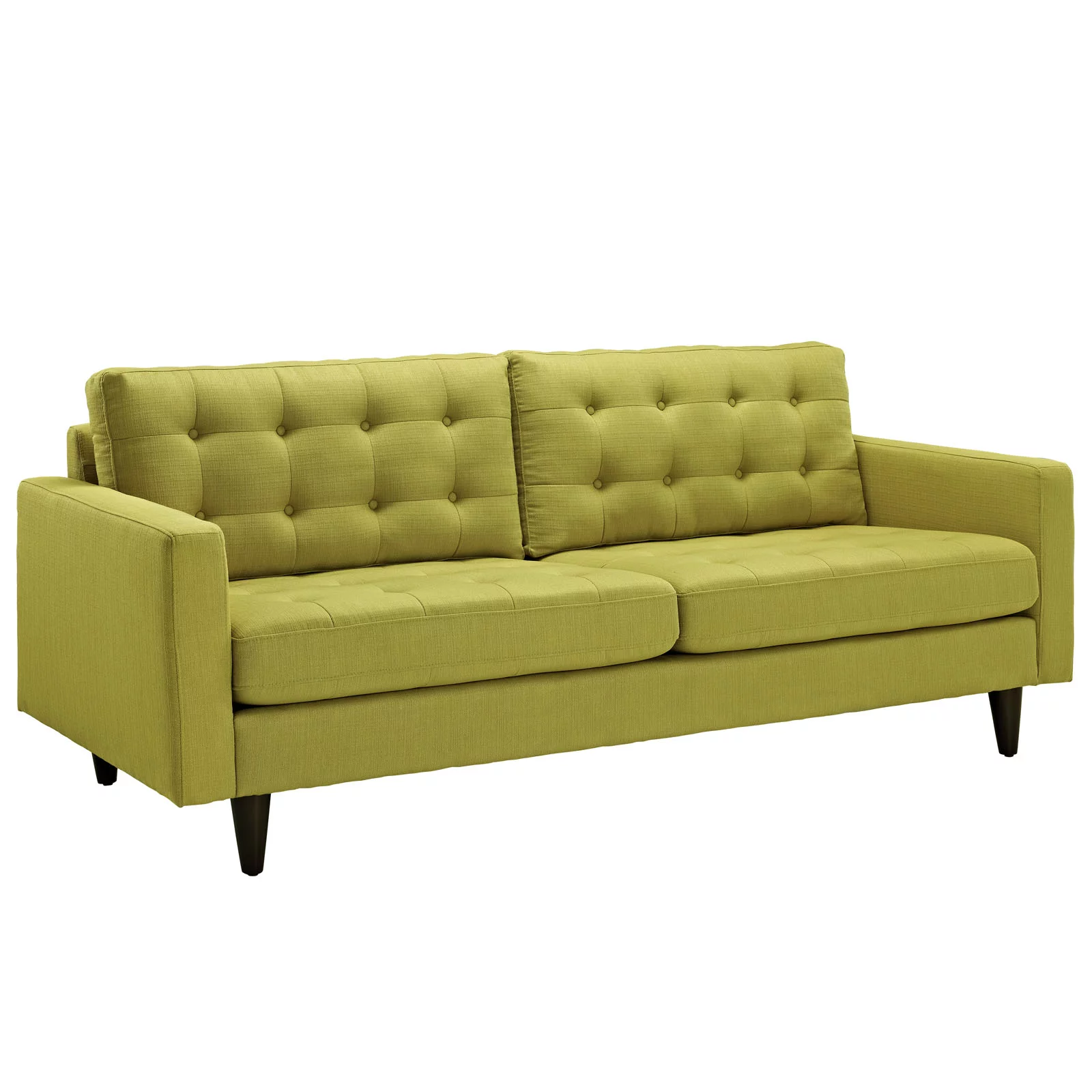 Modway Empress Armchair and Sofa Set of 2 in Wheatgrass