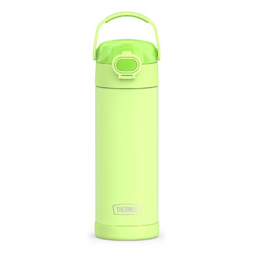 THERMOS FUNTAINER 16 Ounce Stainless Steel Vacuum Insulated Bottle with Wide Spout Lid, Apricot