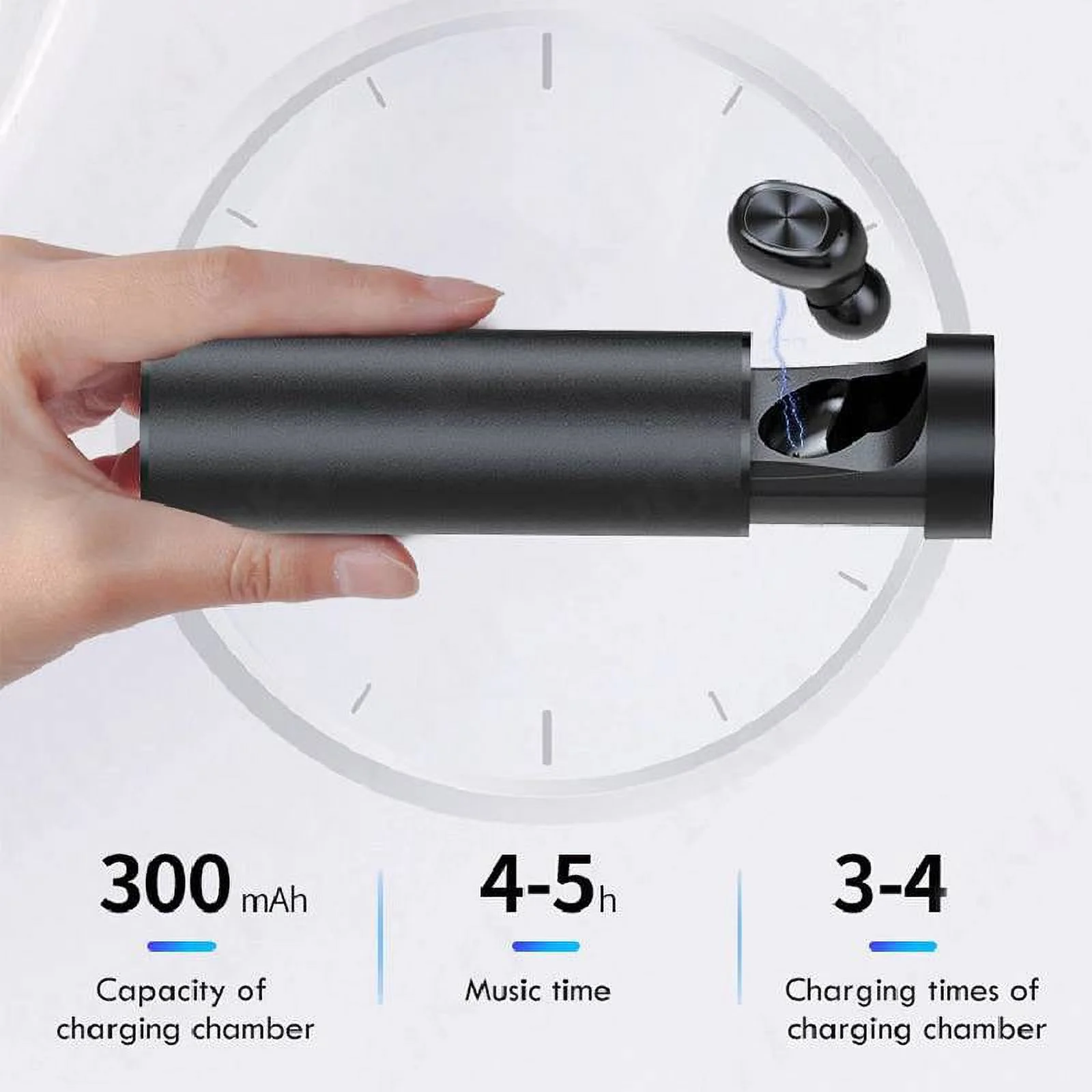 Pull-out B9 Wireless Bluetooth Headset Binaural In-ear Tws Metal Matte Ipx6 Waterproof Touch 9d Sound Led Smart Digital Display - Earphones & Headphones