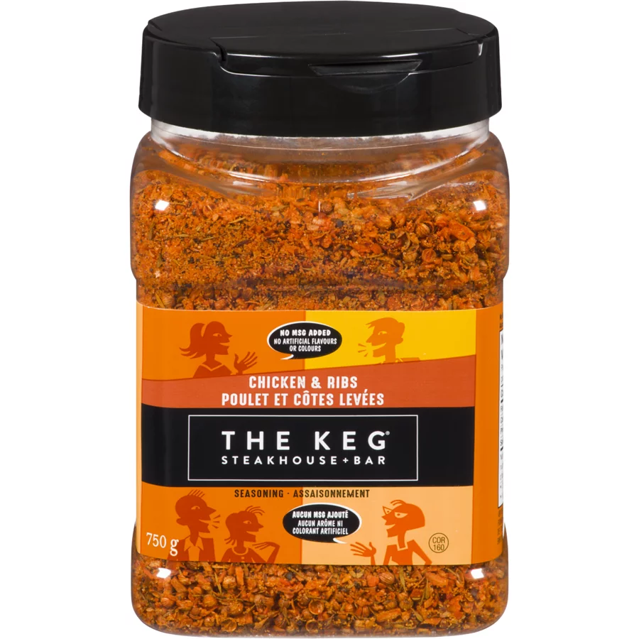 The Keg Steakhouse Chicken & Ribs Seasoning, No MSG Added, 750g/1.6 lbs. {Imported from Canada}
