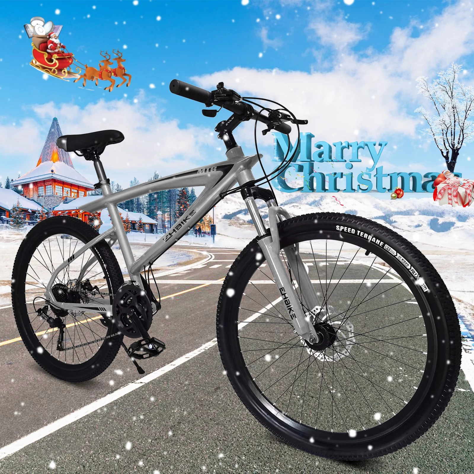 Mountain Bike, Stone Mountain，26-Inch Wheels, 21-Speed, Aluminum Alloy Frame .