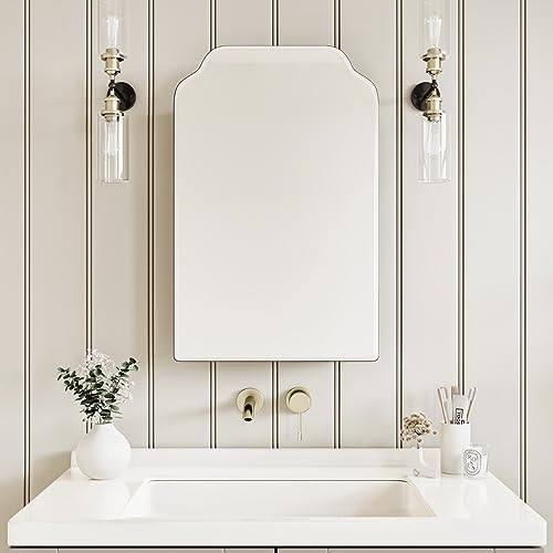 Victorian-Style Recessed Bathroom Medicine Cabinet, Wood Wall Cabinet with 16.5