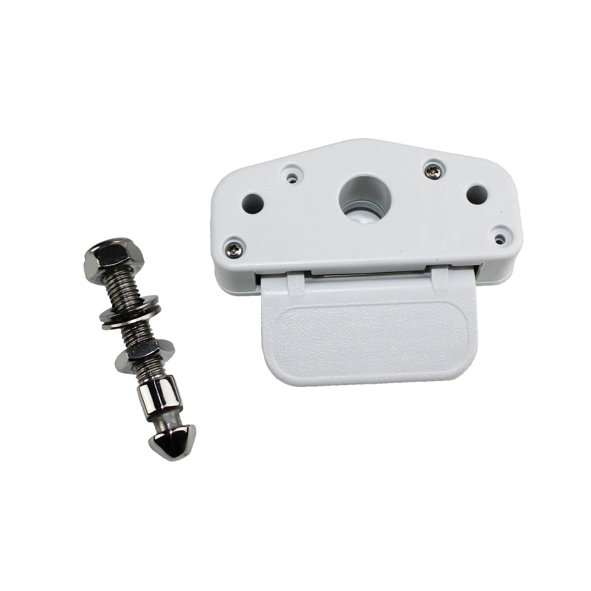 Taco Marine F45-0339W - White, Nylon, Stainless Steel, Bolt Sun Deck Latch