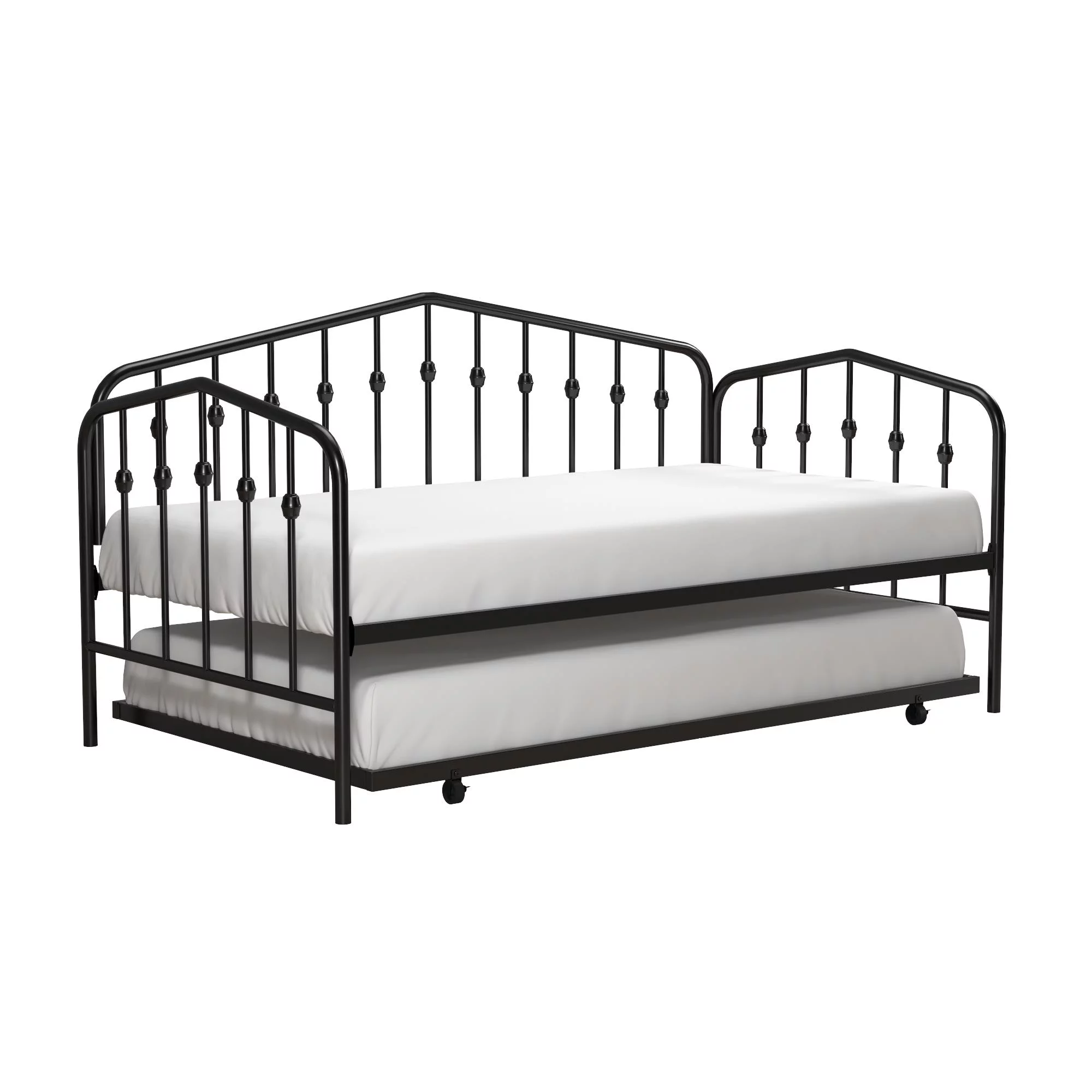 Novogratz Bushwick Metal Daybed & Trundle, Twin, Black