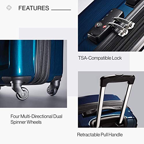 Samsonite Winfield 2 Hardside Expandable Luggage with Spinner Wheels, Brushed Anthracite, Checked-Large 28-Inch