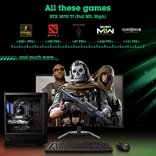 NSXGAMING Nova Desktop Gaming Computer (AMD Ryzen 5 5600G, 16GB 2 * 8 GB DDR4 3600, 512Gb M2 NVME SSD, RGB Fans, W11 64-bit Ready, Wify Ready, Mouse and Keyboard)