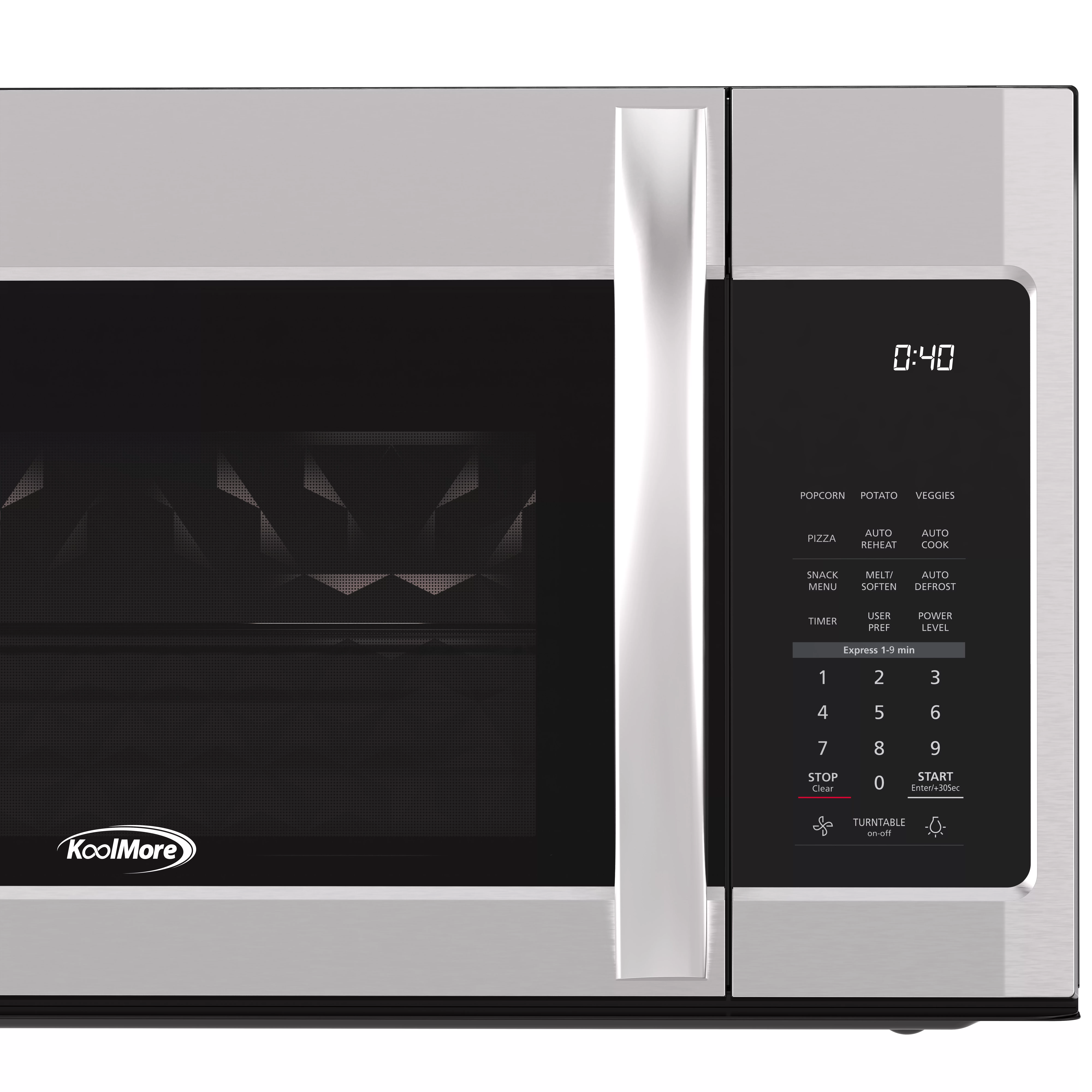 KoolMore 1.9 Cu. ft. Over the Range Stainless Steel Microwave.