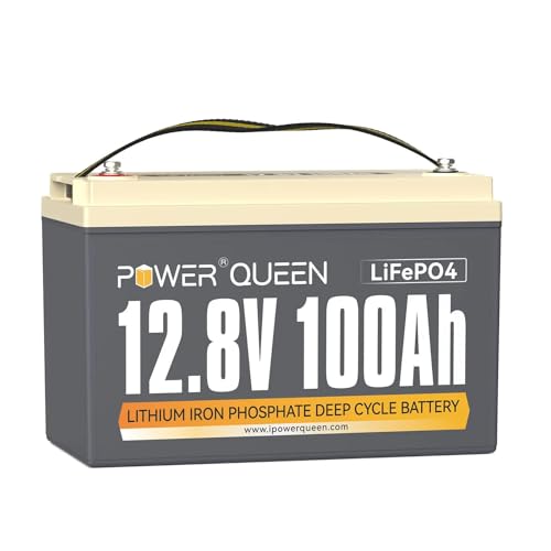 Power Queen 12.8V 50Ah LiFePO4 Battery Upgrade, Grade A Lithium Battery Cells with 50A BMS, Up to 15000 Cycles, Portable & Lightweight for Trolling Motor,Fish Finder Boat,RV,Solar