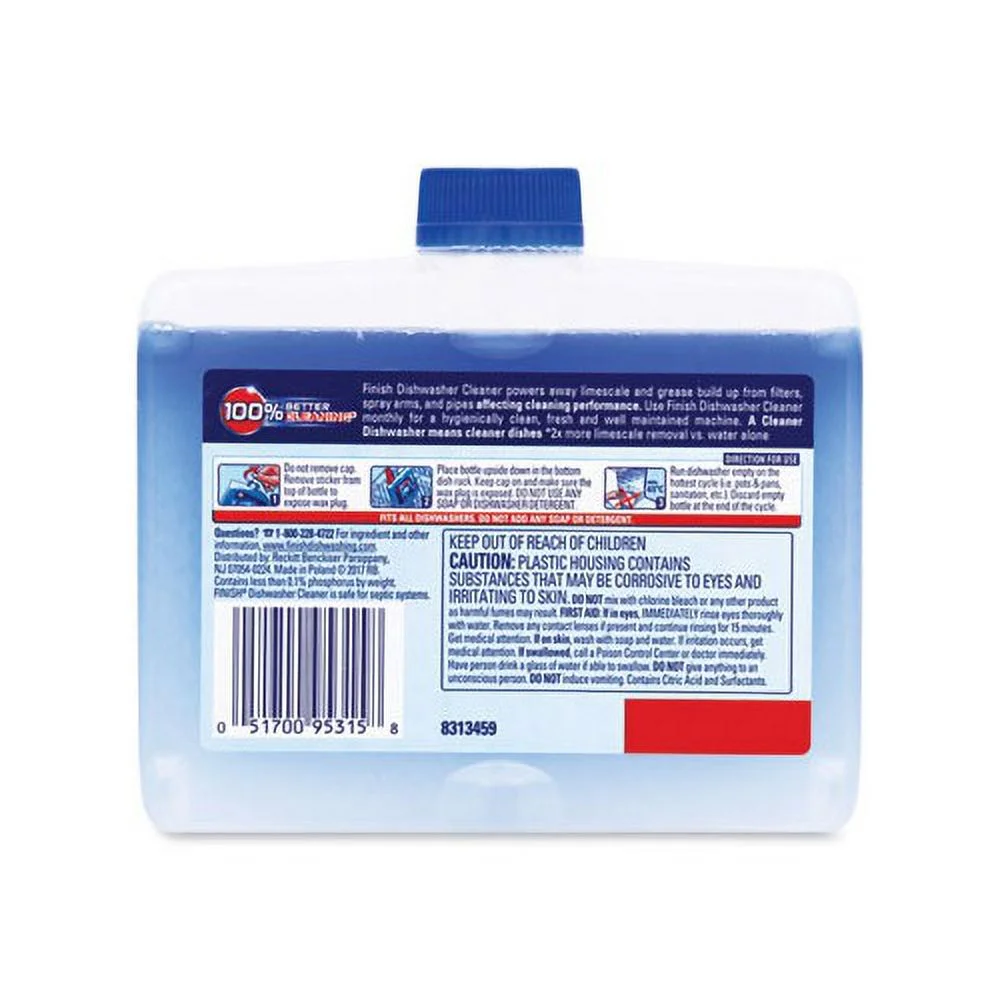 Dishwasher Cleaner Fresh, 8.45 oz Bottle, 6/Carton