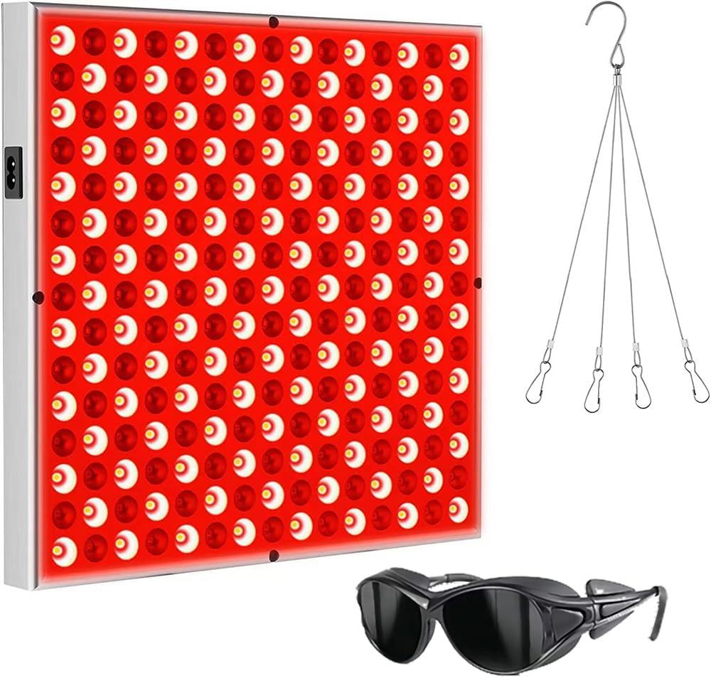 Red-Light-Therapy-Device, 45W LED Red Light Therapy Lamp 660nm Red Light Panel and 850nm Near Infrared Light Therapy for Body Face Skin, Pain Relief of Muscles and Joints