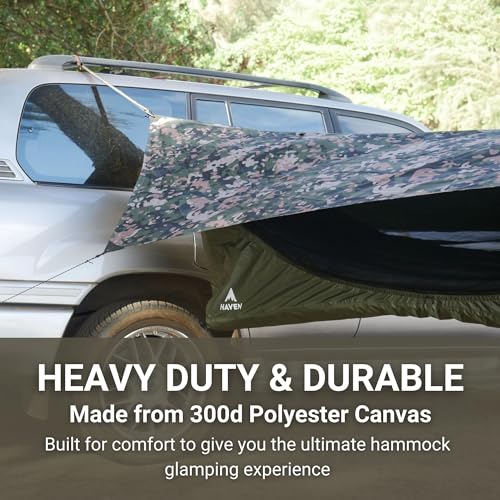Haven Tents Lay Flat Hammock Tent - Waterproof Tent & Camping Hammock with Mosquito Net - Includes Insulated Pad and Rainfly - Haven Tent, Haven XL, Haven Safari