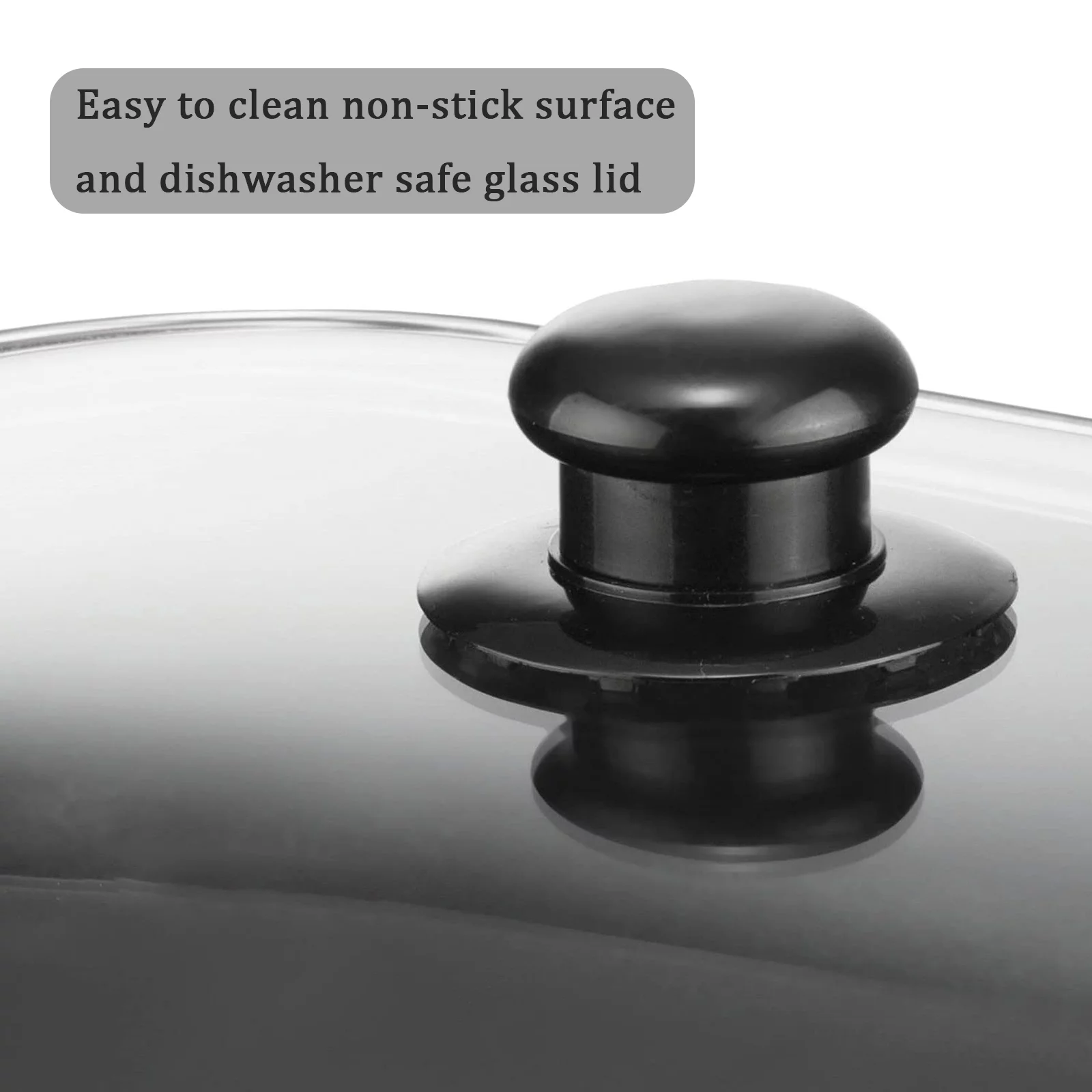 Large Capacity Nonstick Electric Skillet - Serves 4 to 6 People (16 inch)