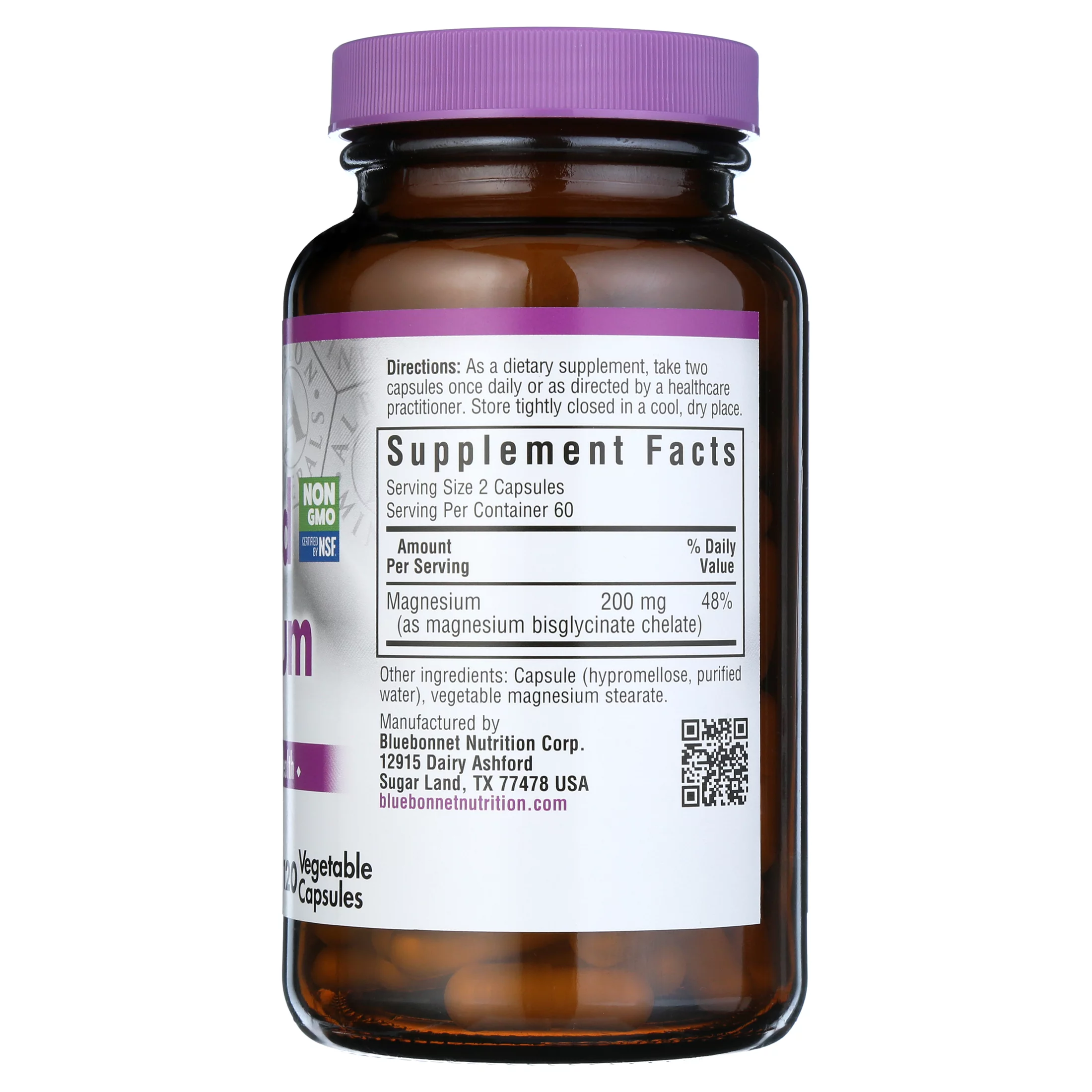 Bluebonnet Nutrition - Chelated Magnesium - 120 Vegetable Capsule(s)