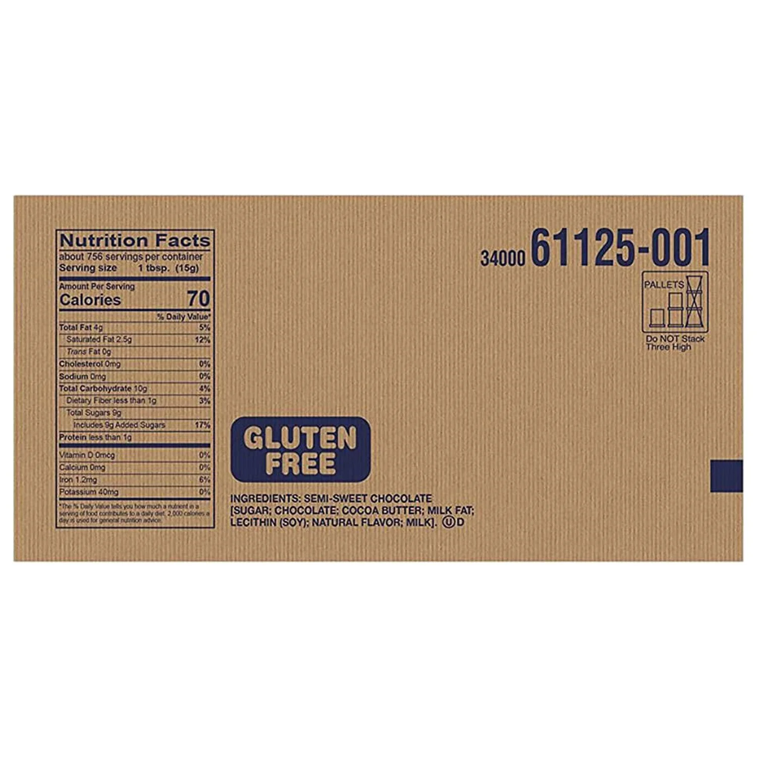 Hersheys Semi Sweet Chocolate Chips, 25 Pound