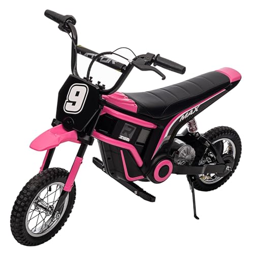 Electric Dirt Bike for Kids, 24V 350W Kids Electric Motorcycle, 3-Speed Modes & Up to 14.29 MPH, Metal Suspension Safe and Shock Proof, Children Off-Road Ride-On Motocross Dirt Bike