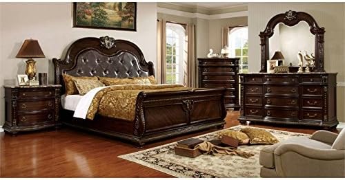 Furniture of America Strout Traditional Wood 3-Drawer Nightstand in Brown Cherry