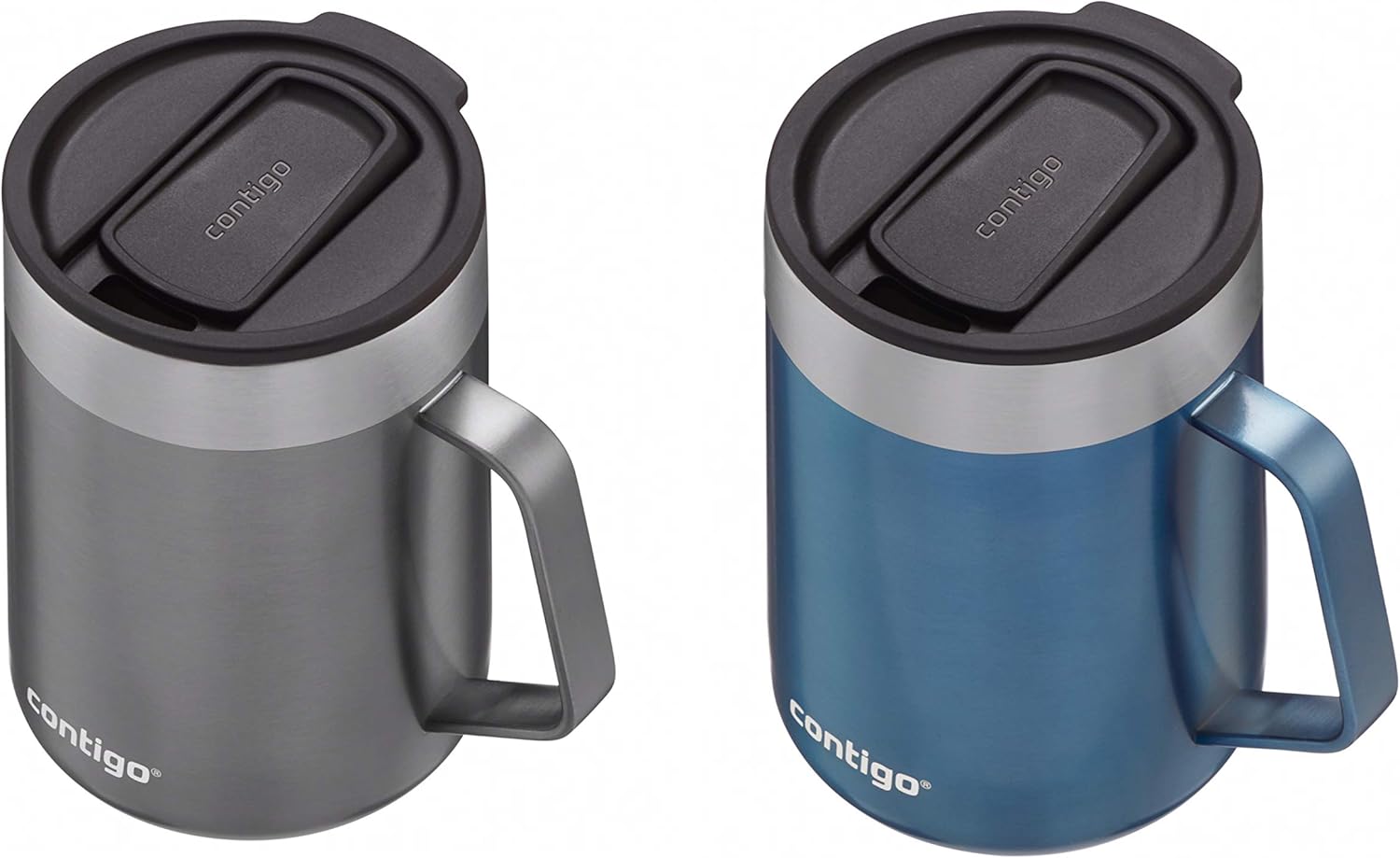 Contigo Stainless Steel Travel Mugs with Splash-Proof Lids (14oz & 16oz)