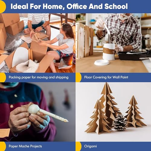 Vanhench Black Wrapping Paper, 17.5