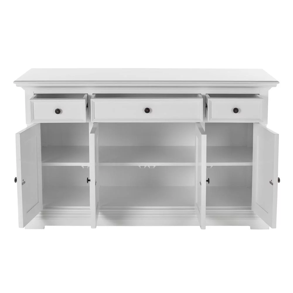 Classic White Four-Door Buffet with Three Drawers, Belen Kox