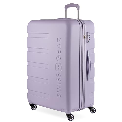 SwissGear 7366 Hardside Expandable Luggage with Spinner Wheels, White, Carry-On 19-Inch
