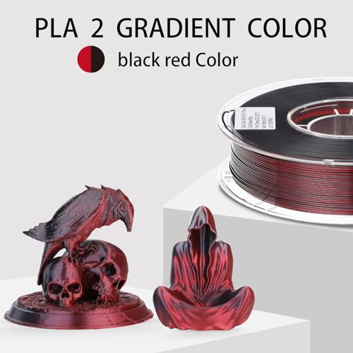 Rainbow 3D PLA Printer Filament 1.75 mm, Matte 3 D PLA Printing Print Filament +/-0.03mm, 1kg/2.2lbs