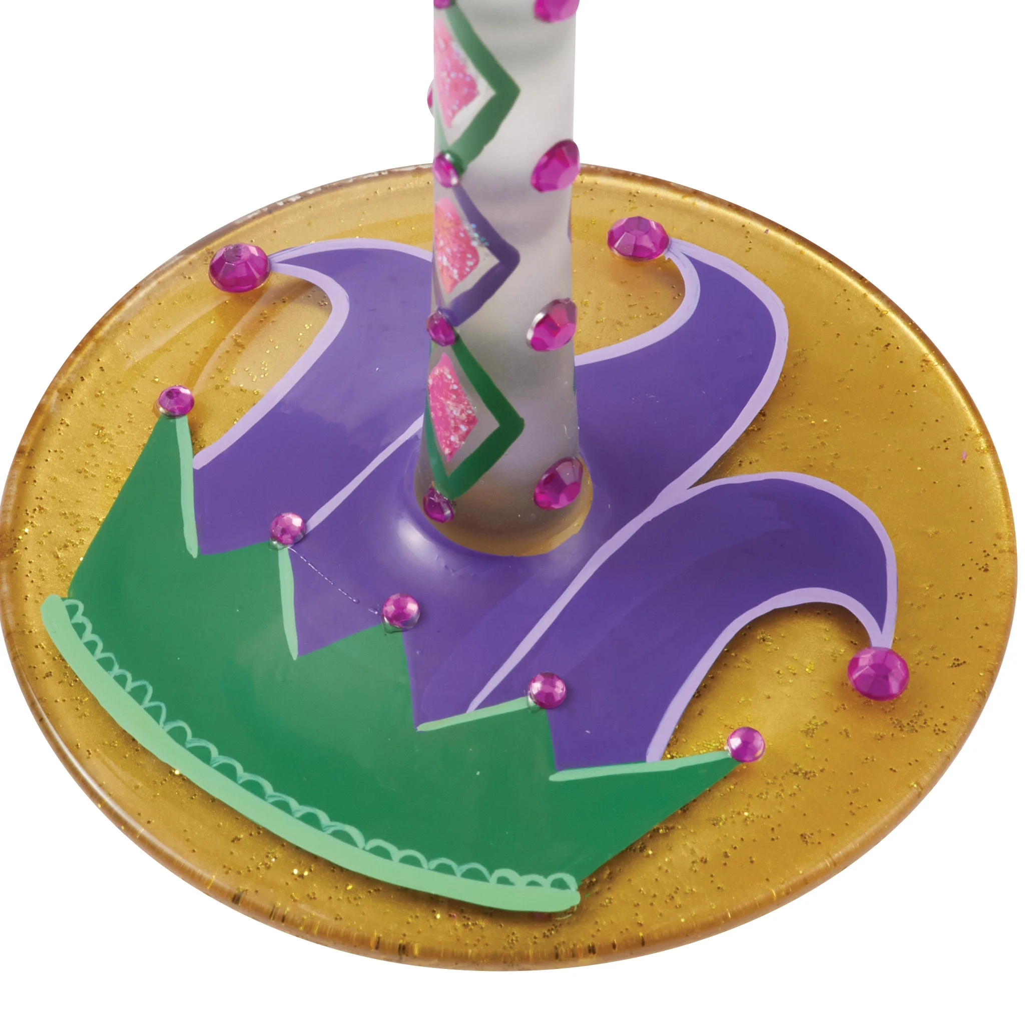 Lolita Mardi Gras Wine Glass