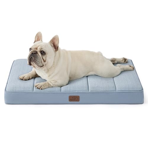 Bedsure Dog Bed Large Sized Dog - Orthopedic Waterproof Pet Beds with Removable Washable Cover, Egg Crate Foam Puppy Mat, Suitable for Pet Up to 65 lbs