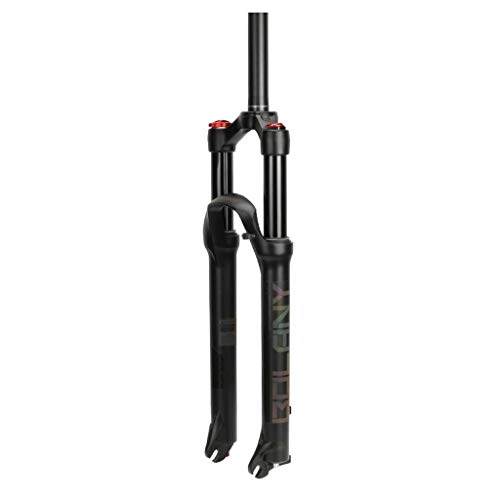 ZTKLUTOX Suspension Fork 26-Inch 1-1/8' Lightweight Magnesium Alloy Bike Gas Fork Shoulder Shock Absorber Control 100mm Black Cycling