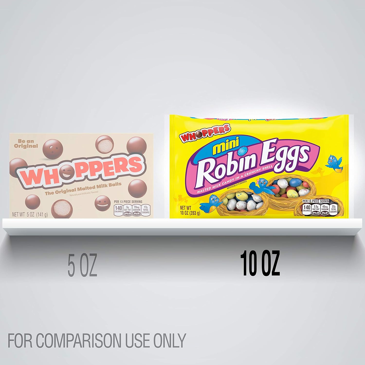 WHOPPERS Robin Eggs Malted Milk Candy, Easter, 10 oz Bag