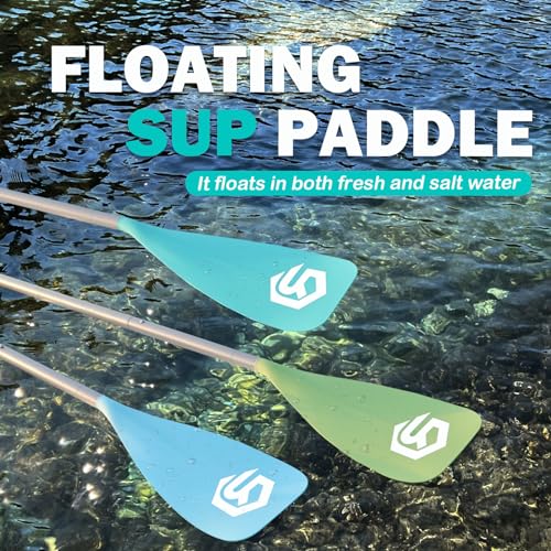 SUP Paddle - Paddle Board Paddle 4 Piece Stand Up Paddleboard Paddles Lightweight Floating Kayak Paddle - Light Blue - Lake Green - Light Green