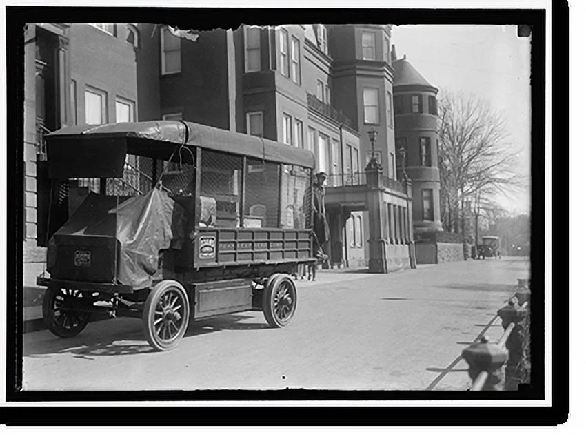 Historic Framed Print, BERNSTORFF, COUNT J.H. VON. AMBASSADOR FROM GERMANY. LEAVING GERMAN EMBASSY - 5, 17-7/8