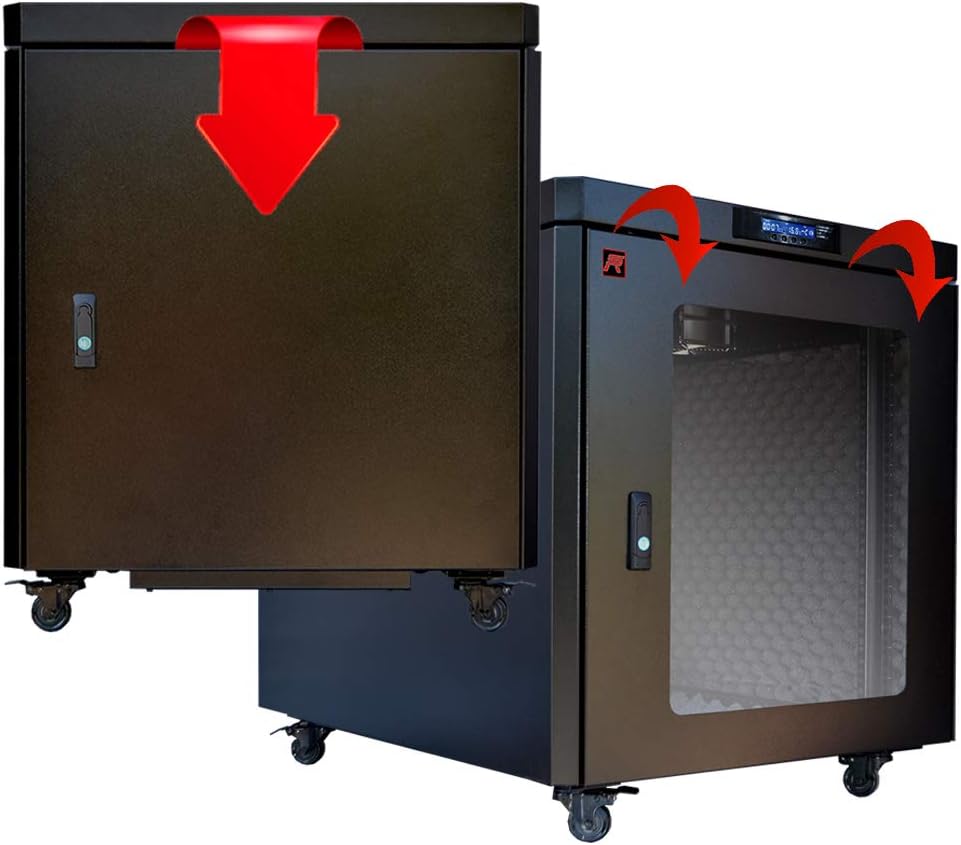 Sysracks 12U 35 inch Depth Soundproof Server Rack Cabinet Quiet Server Cabinet Enclosure Silent Acoustic Server Rack up to 36% Noise Reduction