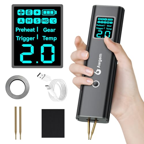 Battery Spot Welder, Battery Welder 99 Gear Adjustable Handheld Spot Welder with LCD Screen Automatic and Manual Modes Portable Spot Welding Machine for Welding Nickel Strips and Iron