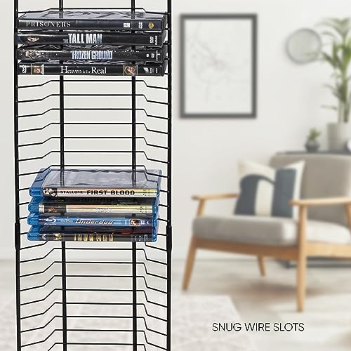 Atlantic Nestable 32 Blu-Ray Rack - Space Saving Modern Design, Durable Steel Construction PN63712046 in Black