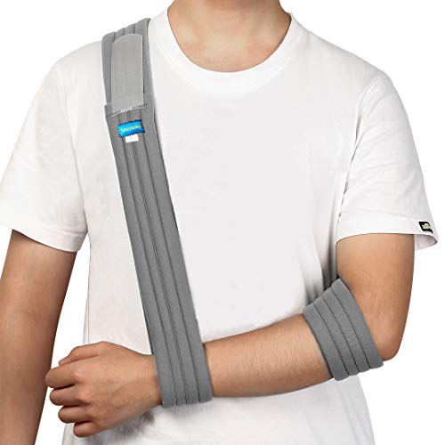 Arm Sling - Medical Support Strap for Broken & Fractured Bones - Adjustable Shoulder, Rotator Cuff Full Soft Immobilizer - For Left, Right Arm, Men Women(Simple/Lightweight/Comfortable)