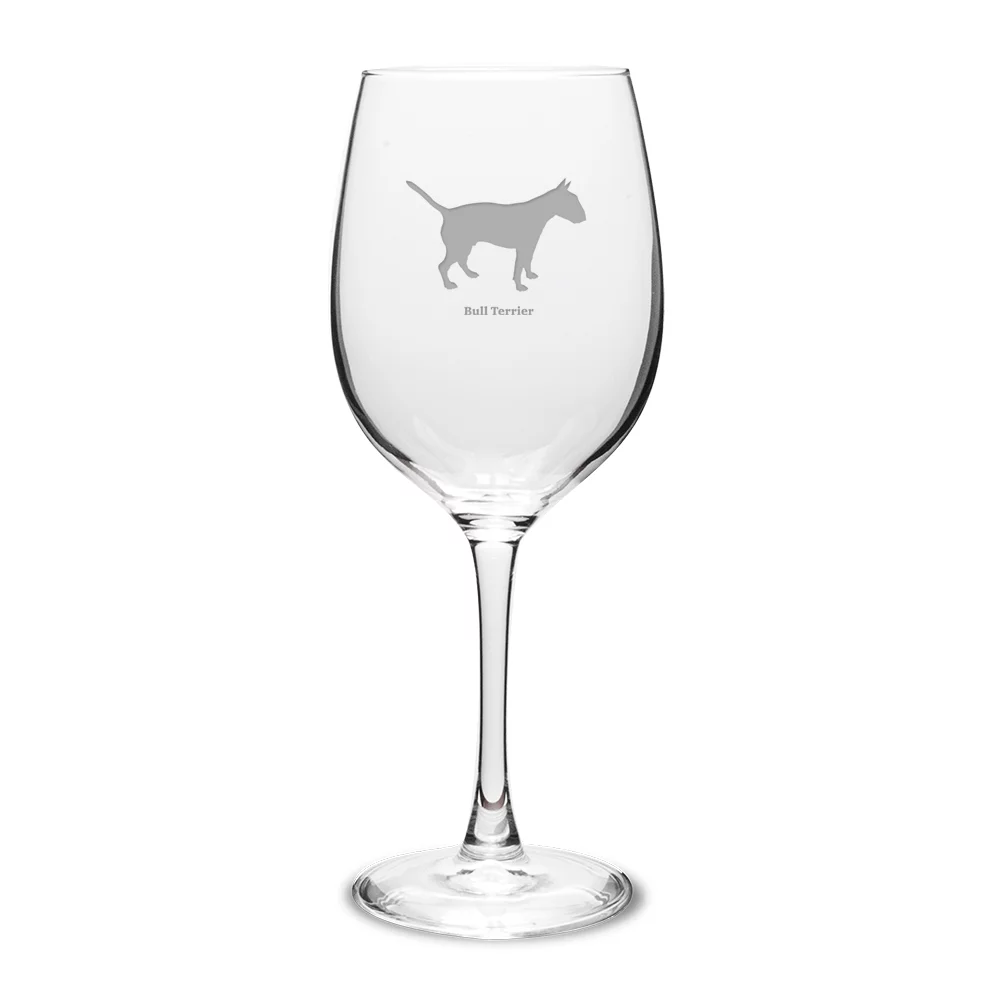 Bull Terrier 16 oz Classic White Wine Glass
