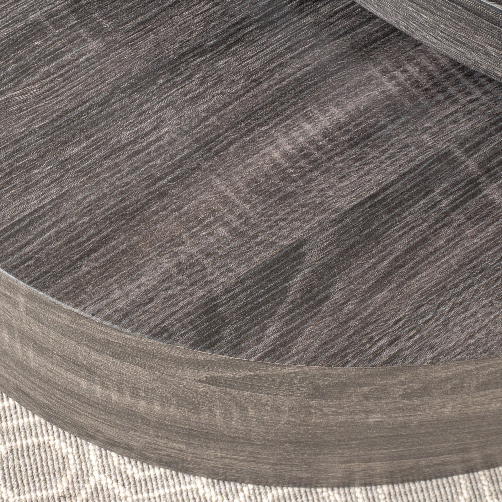 Lenox Oval Mod Rotating Wood Coffee Table