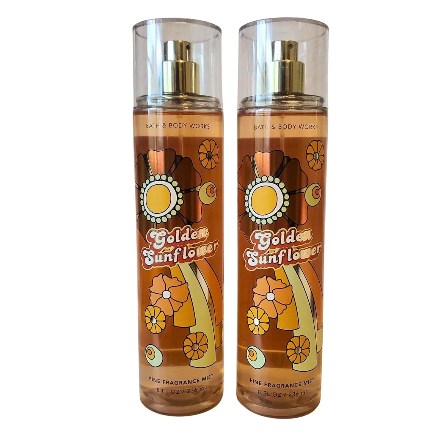 2 Pack Bath & Body Works Fragrance Mist 8oz Each - Golden Sunflower
