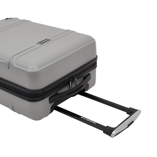 Travelers Club Skyline Spinner Luggage, Gray, 22-Inch Carry-On