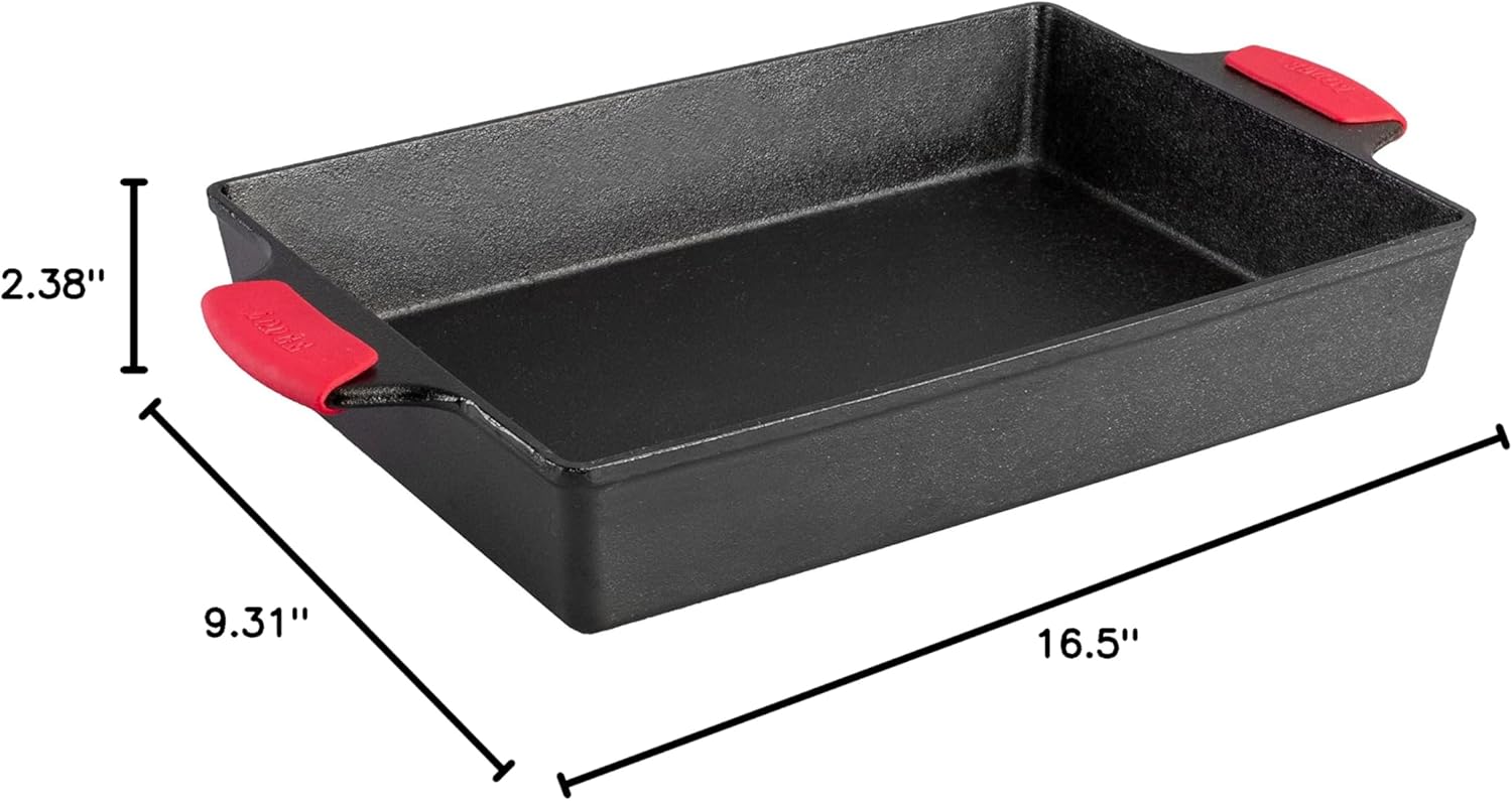 Lodge Seasoned Cast Iron 9 X 13 Inch Casserole Black Bw13c (Bw13ca1)