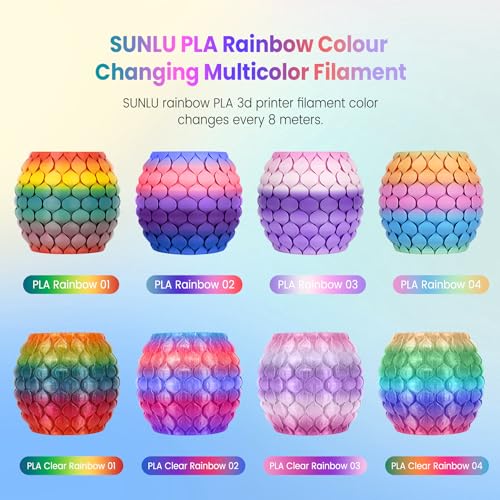 SUNLU Real Wood Fiber PLA Filament, Neatly Wound 1.75mm Dimensional Accuracy +/- 0.03mm, Fit Most FDM 3D Printers, 4kg in Total, 1kg per Spool, 4 Pack,（Wood+Fiber Cherry+Fiber Maple+Fiber Walnut）