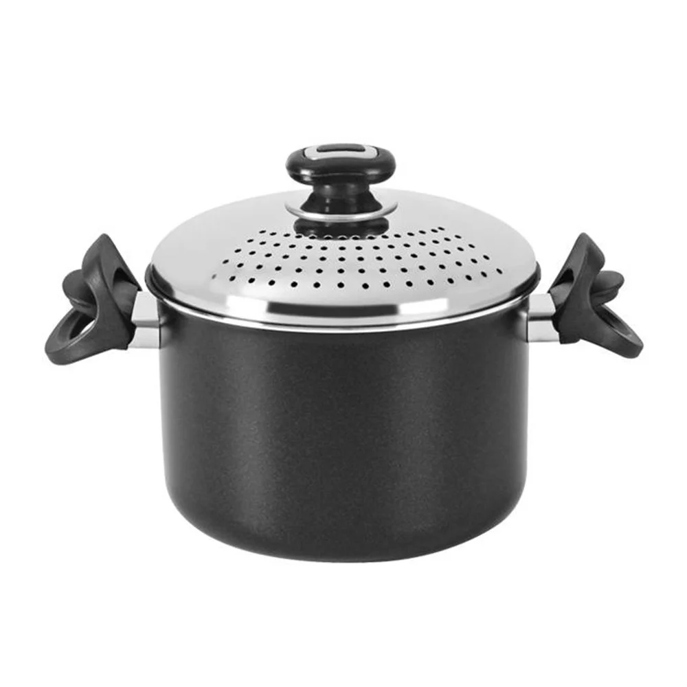Aluminum Deep Stock Pot Onyx Non-Stick Deep Casserole pot Spagetti Pan 4.2-qt. (4 L) Soup Pot Deep Casserole Cooking Pot Cookware