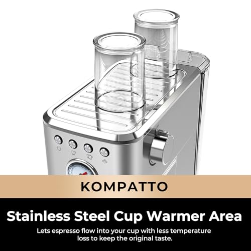 CHULUX Slim Espresso Machine with Milk Frother Steam Wand, 20 Bar Professional Italian Pump Semi Automatic Espresso Coffee Machine for Home Cappuccino & Latte Maker