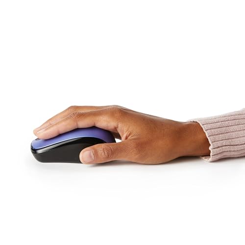 Amazon Basics 2.4 Ghz Wireless Optical Computer Mouse with USB Nano Receiver, Black