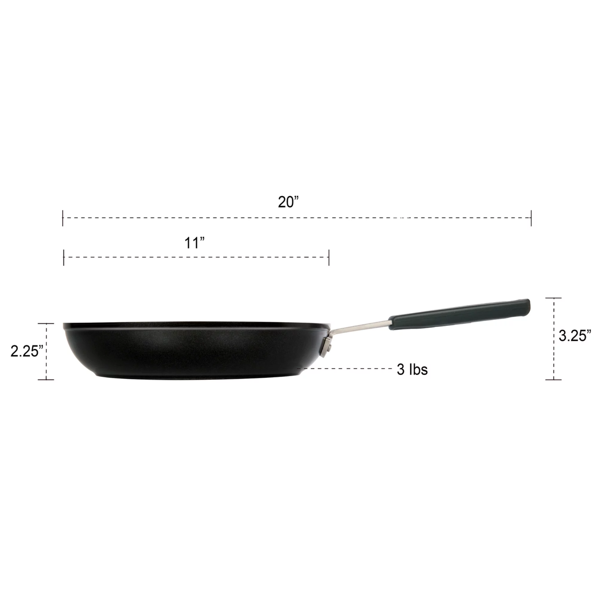 Masterpan  11 in. Non-Stick Aluminium Cookware Fry Pan & Skillet with Stainless Steel Chefs Handle