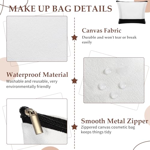 Sanwuta 20 Pcs Large Blank Canvas Tote Bags and Makeup Bags Blank Reusable Grocery Luggage Canvas Tote with Handles(10 Airy Pastel Pack)