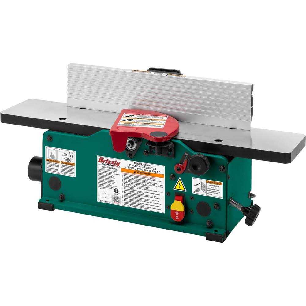 Grizzly 6 Benchtop Jointer with Spiral-Type Cutterhead