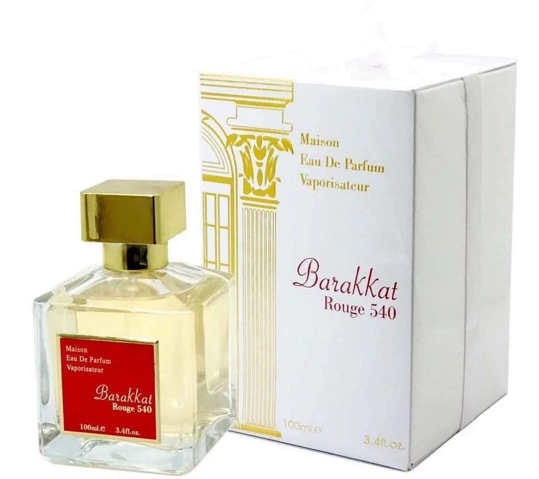 Lattafa Alhambra Baroque Rouge 540 for Unisex Eau de Parfum Spray, 3.4 Ounce