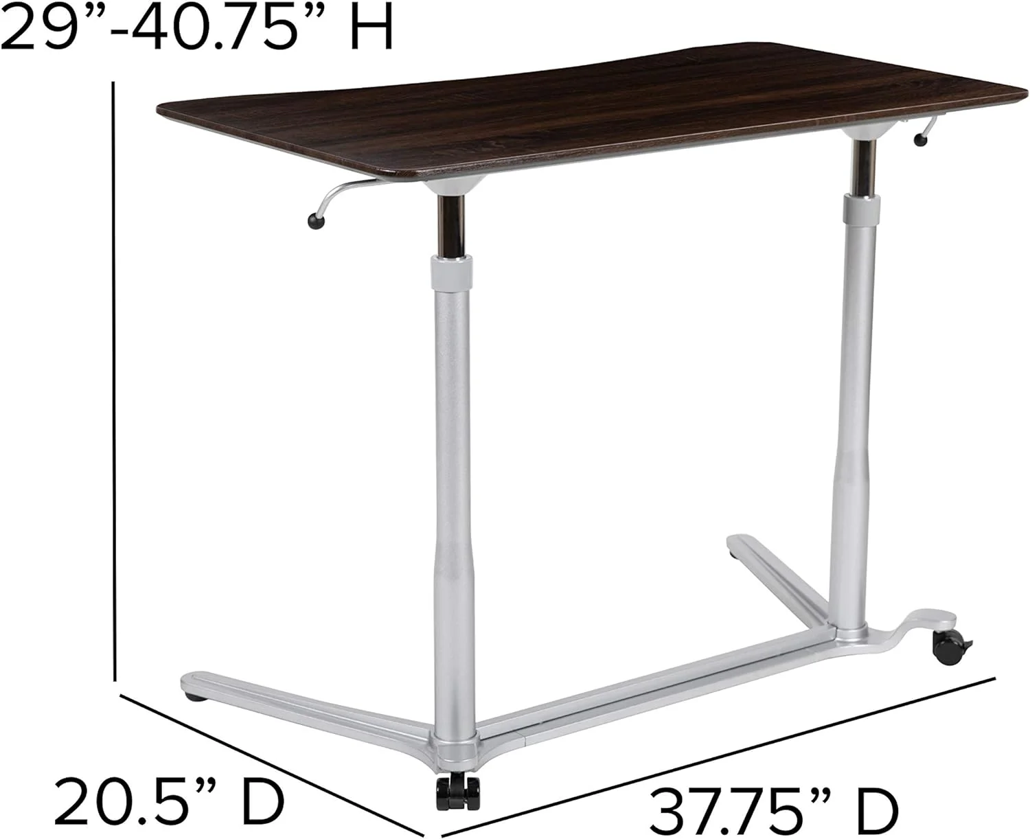 Stand-Up Wood Grain Ergonomic Computer Desk - Standing Desk